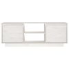 Hermantown TV Cabinet 110x30x40 cm Solid Pinewood – White