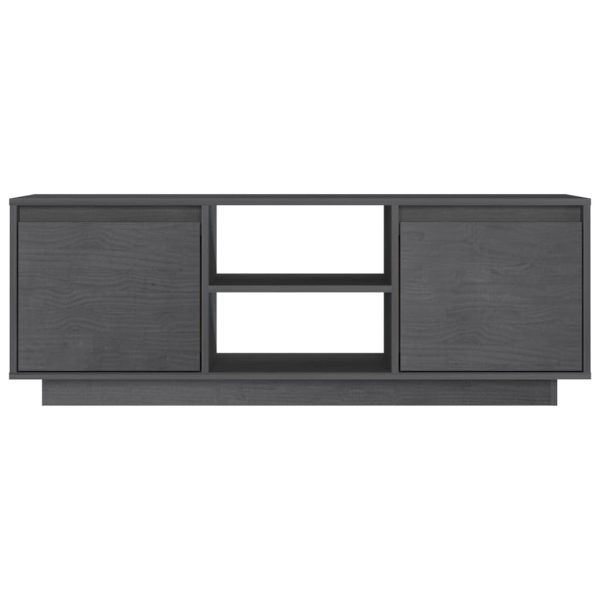 Hermantown TV Cabinet 110x30x40 cm Solid Pinewood – Grey