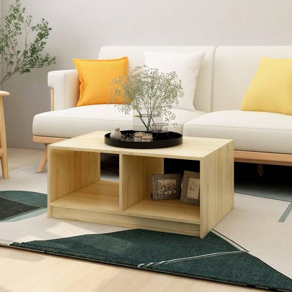 Coffee Table 75x50x33.5 cm Solid Pinewood – Brown