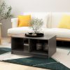 Coffee Table 75x50x33.5 cm Solid Pinewood – Grey