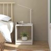 Hoover Bedside Cabinet 35.5×33.5×41.5 cm Solid Pinewood – White, 2