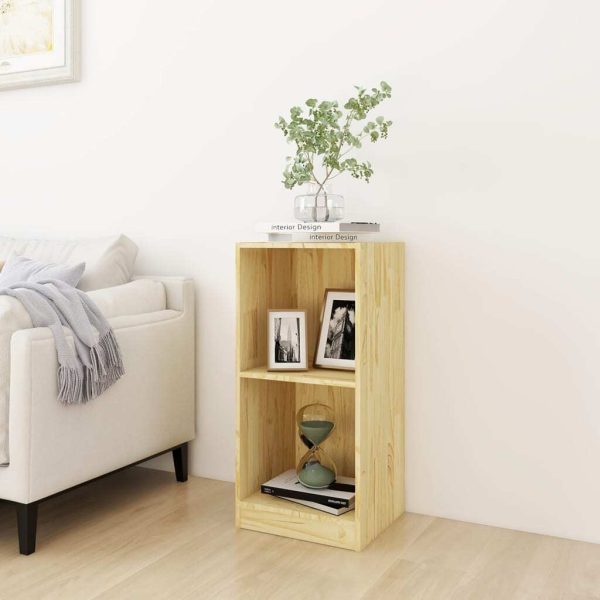 Havant Side Cabinet 35.5×33.5×76 cm Solid Pinewood – Brown