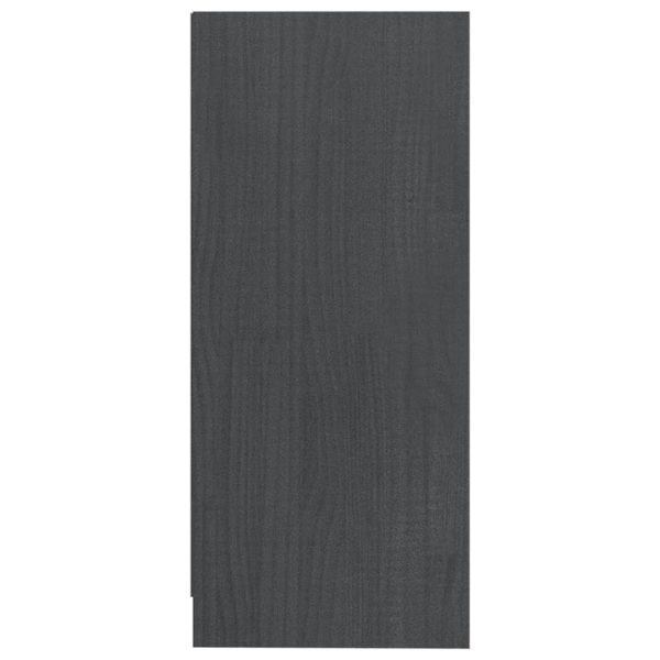Havant Side Cabinet 35.5×33.5×76 cm Solid Pinewood – Grey
