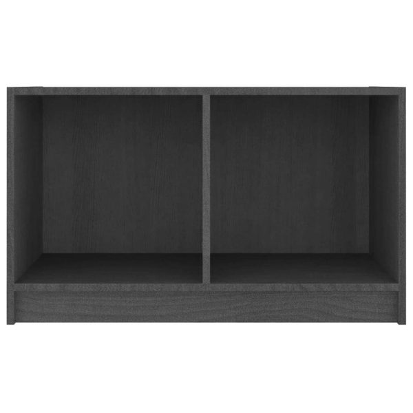 Edmunds TV Cabinet 70x33x42 cm Solid Pinewood – Grey