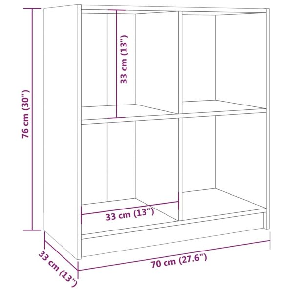 Sideboard 70x33x76 cm Solid Pinewood – Brown