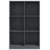 Book Cabinet 70x33x110 cm Solid Pinewood – Grey