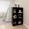 Book Cabinet 70x33x110 cm Solid Pinewood – Black
