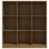 Book Cabinet/Room Divider 104×33.5×110 cm Solid Pinewood – Honey Brown