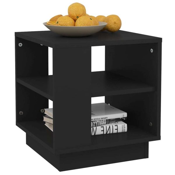 Coffee Table 40x40x43 cm Engineered Wood – Black