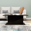 Coffee Table 102×55.5×40 cm Engineered Wood – Black