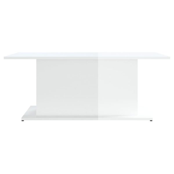 Coffee Table 102×55.5×40 cm Engineered Wood – High Gloss White