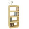 Book Cabinet Solid Pinewood – 60x35x135 cm, Brown