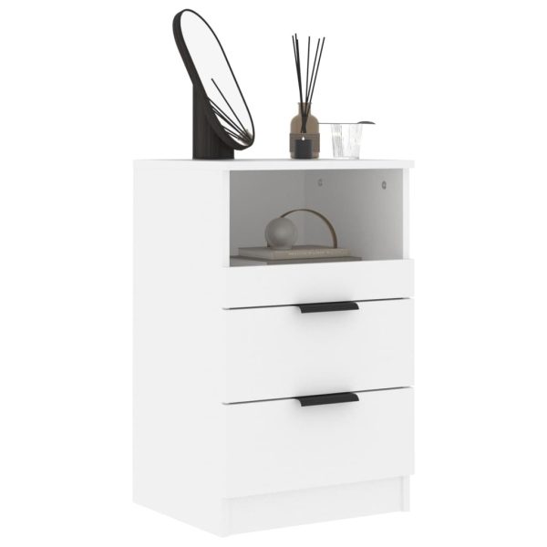 Center Bedside Cabinet Engineered Wood – White, 1