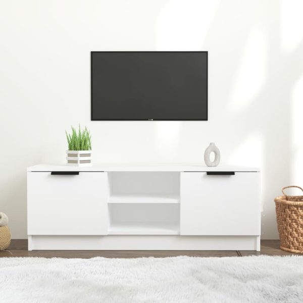 Cheshire TV Cabinet 102x35x36.5 cm Engineered Wood – White