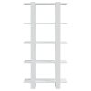 Cicero Book Cabinet/Room Divider 80x30x160 cm Engineered Wood – White