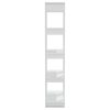 Cicero Book Cabinet/Room Divider 80x30x160 cm Engineered Wood – White