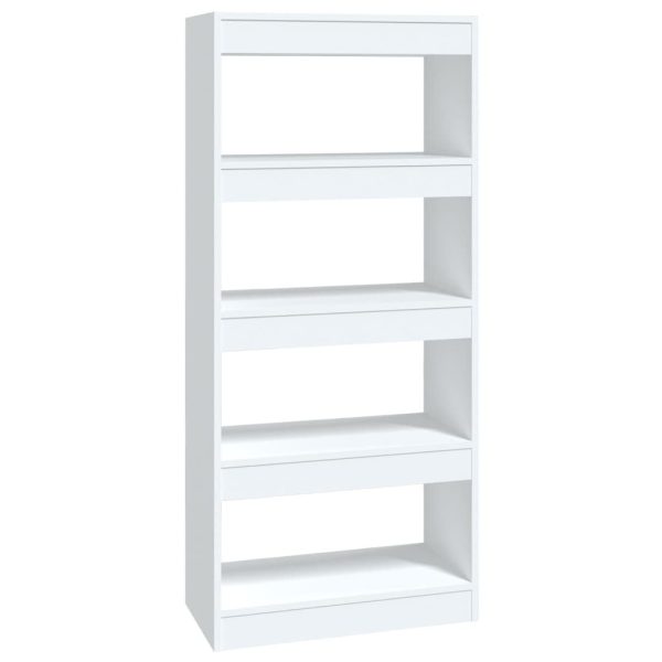 Dyer Book Cabinet/Room Divider 60x30x135 cm Engineered Wood – White