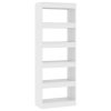 Portlethen Book Cabinet/Room Divider 60x30x166 cm Engineered Wood – White