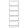 Portlethen Book Cabinet/Room Divider 60x30x166 cm Engineered Wood – White