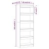 Portlethen Book Cabinet/Room Divider 60x30x166 cm Engineered Wood – White