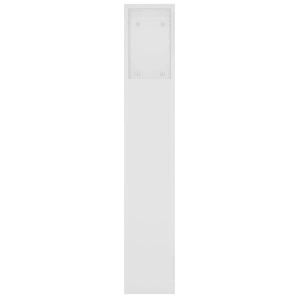 Headboard Cabinet 220×18.5×104.5 cm – White