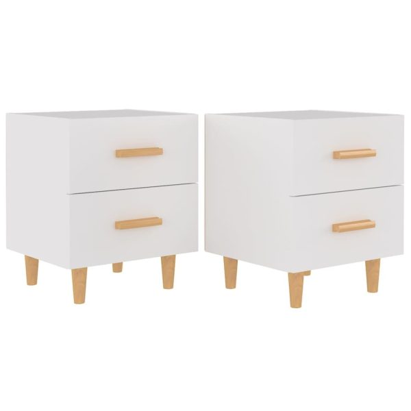 Ellyn Bed Cabinet 40x35x47.5 cm – White, 2