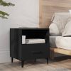 Utica Bedside Cabinet Engineered Wood – Black, 1