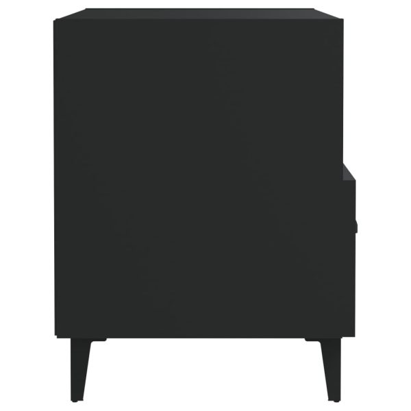 Utica Bedside Cabinet Engineered Wood – Black, 1