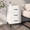 Danvers Bedside Cabinet 40x40x66 cm Engineered Wood – White