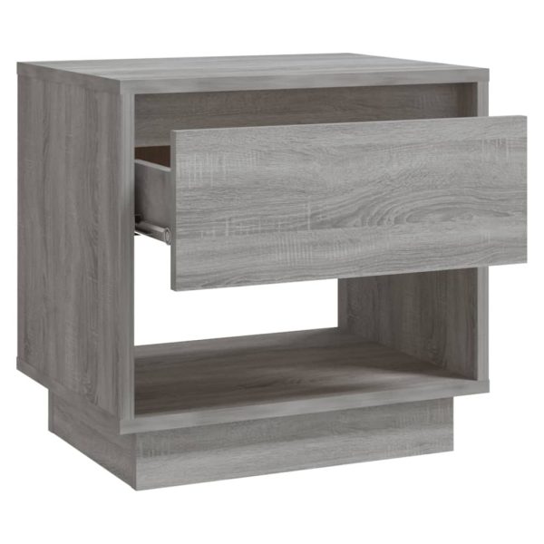 Todmorden Bedside Cabinet 45x34x44 cm Engineered Wood – Grey Sonoma, 2