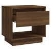 Todmorden Bedside Cabinet 45x34x44 cm Engineered Wood – Brown Oak, 1