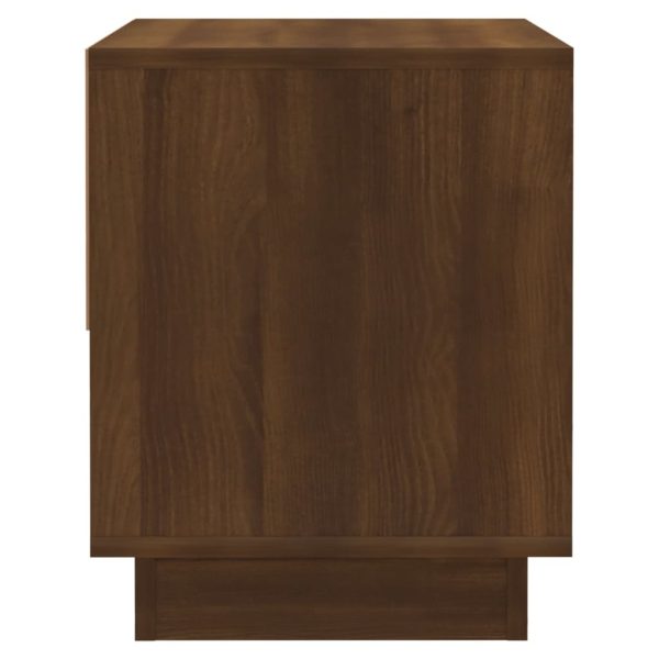 Todmorden Bedside Cabinet 45x34x44 cm Engineered Wood – Brown Oak, 2