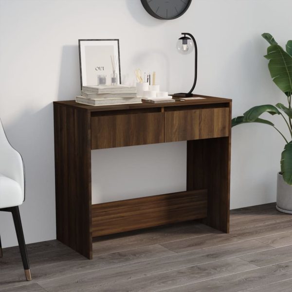 Console Table 89x41x76.5 cm Engineered Wood – Brown Oak
