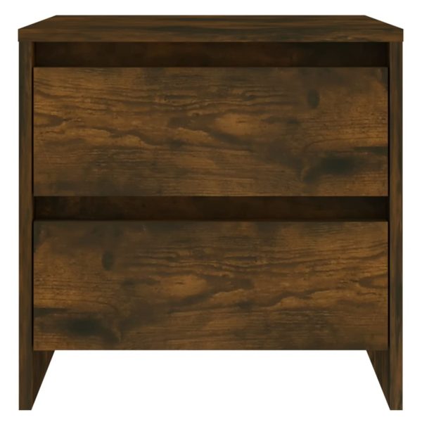 Alma Bedside Cabinet 45×34.5×44.5 cm Engineered Wood – Smoked Oak, 1