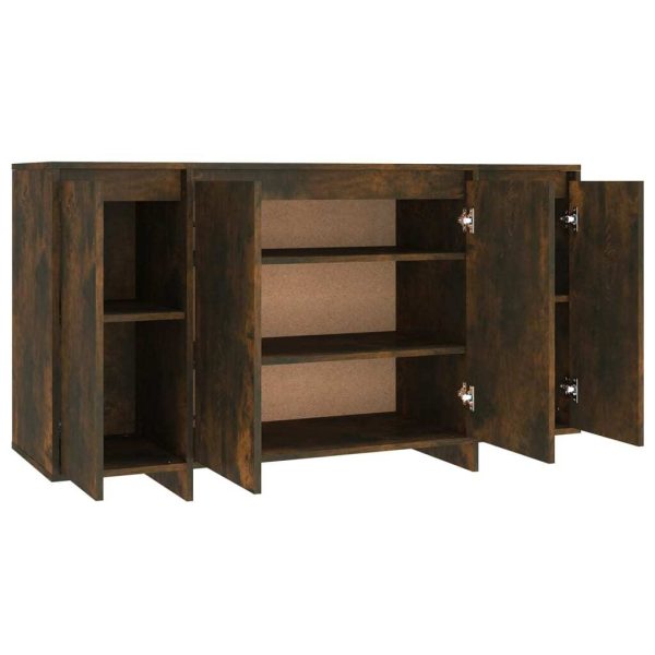 Sideboard 135x41x75 cm Engineered Wood – Smoked Oak