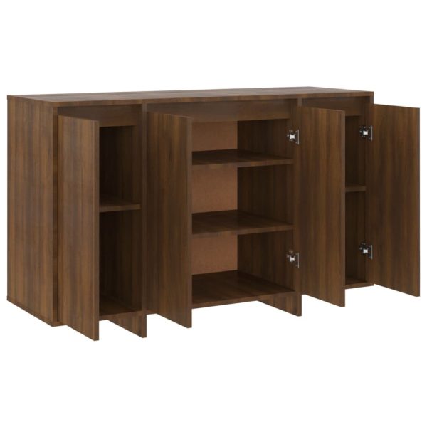 Sideboard 120x41x75 cm Engineered Wood – Brown Oak