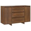 Sideboard with 3 Drawers 120x41x75 cm Engineered Wood – Brown Oak