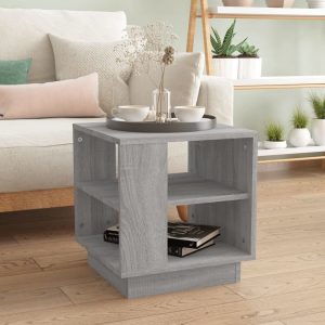 Coffee Table 40x40x43 cm Engineered Wood – Grey Sonoma