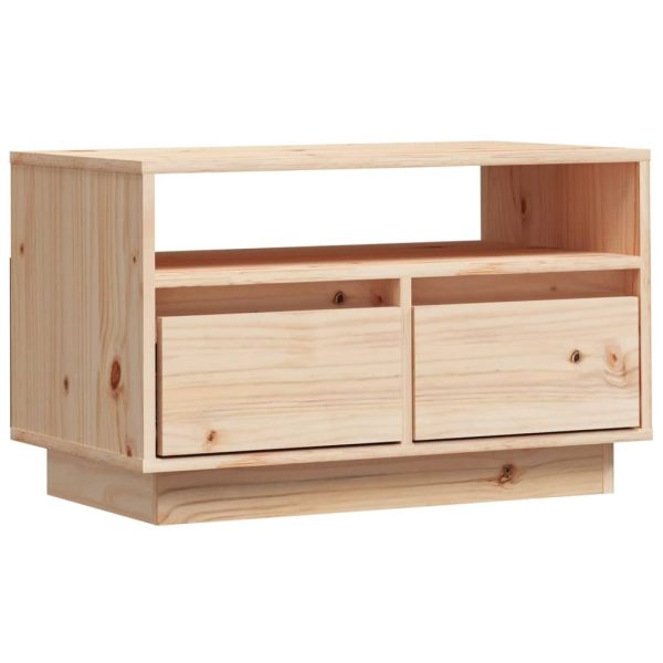 Gonzalez TV Cabinet 60x35x37 cm Solid Wood Pine – Brown
