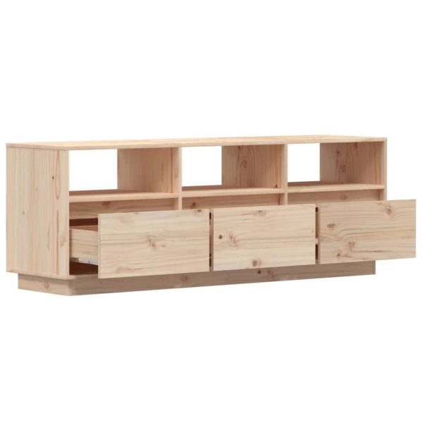 Puente TV Cabinet 140x37x50 cm Solid Wood Pine – Brown