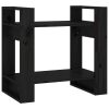 Hastings Book Cabinet/Room Divider 60x35x57 cm Solid Wood Pine – Black