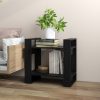 Hastings Book Cabinet/Room Divider 60x35x57 cm Solid Wood Pine – Black