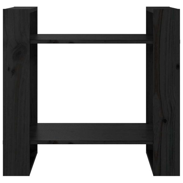 Hastings Book Cabinet/Room Divider 60x35x57 cm Solid Wood Pine – Black