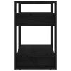 Hastings Book Cabinet/Room Divider 60x35x57 cm Solid Wood Pine – Black