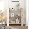 Ephrata Book Cabinet/Room Divider 80x35x91 cm Solid Wood Pine – Brown