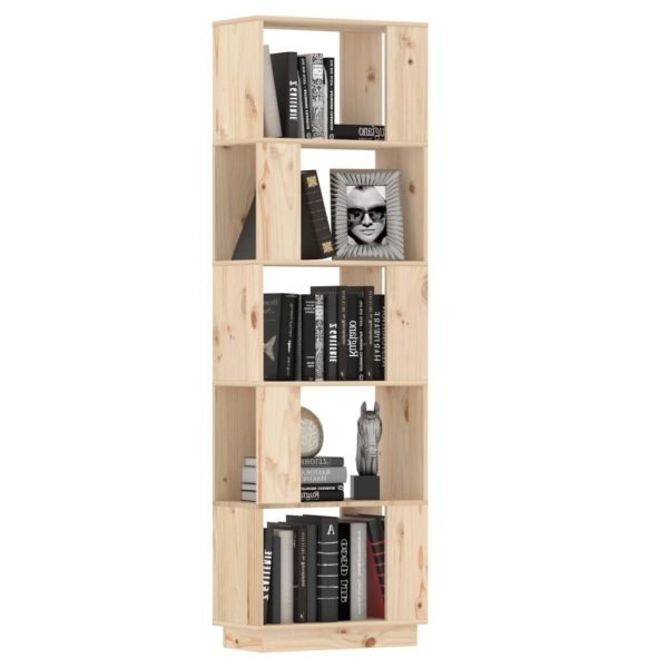 Adelphi Book Cabinet/Room Divider 51x25x163.5 cm Solid Wood Pine – Brown