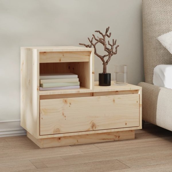 Bowdon Bedside Cabinet 60x34x51 cm Solid Wood Pine
