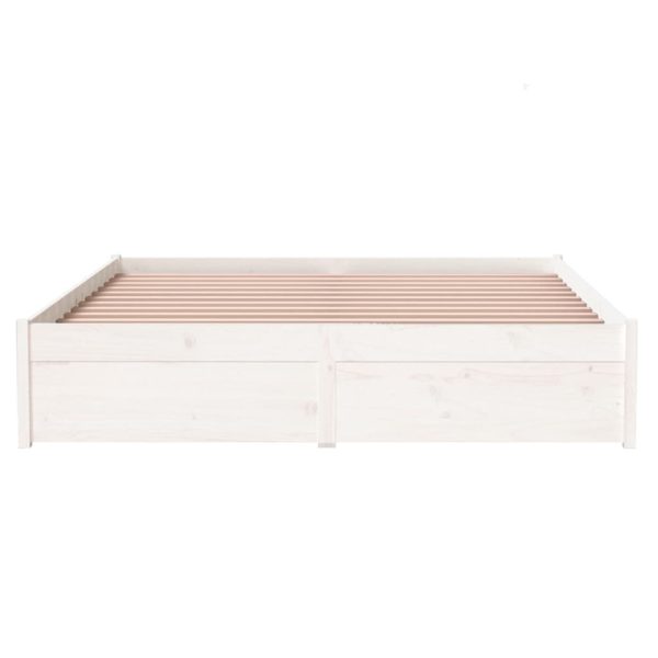 Tothill Bed Frame Solid Wood – DOUBLE, White