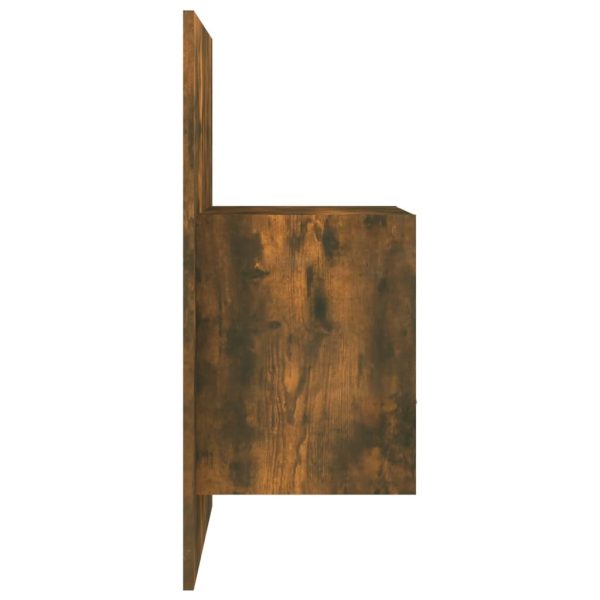 Simons Wall-mounted Bedside Cabinet – Smoked Oak, 1