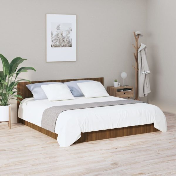 Bed Headboard 200×1.5×80 cm Engineered Wood – Brown Oak